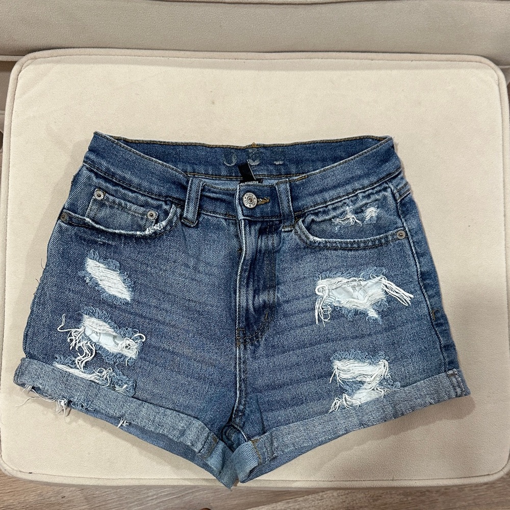 Distressed Jean Shorts
